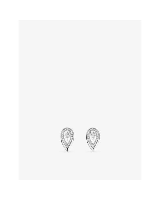 Messika White Fiery And 0.10Ct Diamond Stud Earrings