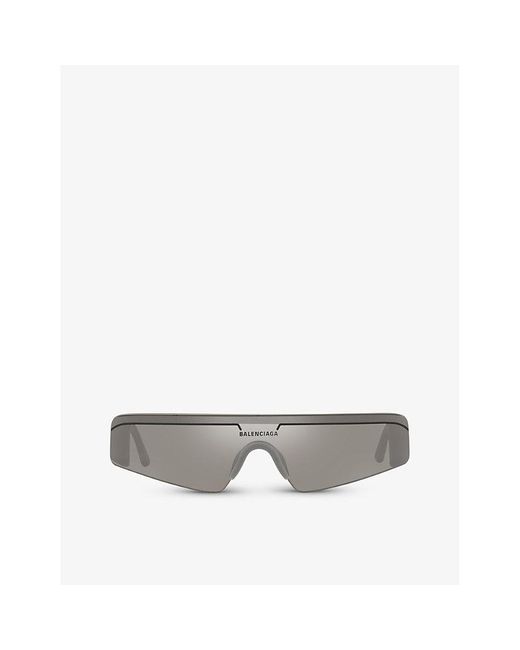Balenciaga Gray 6e000184 Bb0003s Rectangle-frame Acetate Sunglasses for men