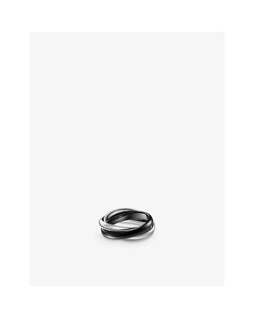 Cartier White Trinity Medium 18Ct- And Ceramic Ring