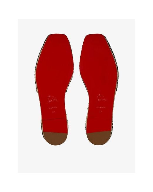 Christian Louboutin Black Cassiadrilla Flat Espadrilles