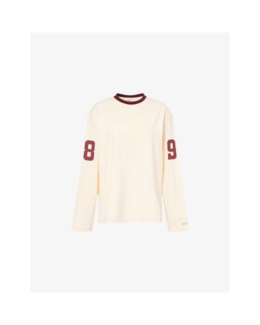 Ru & Rocka Natural Football Long-Sleeves Cotton-Jersey T-Shirt