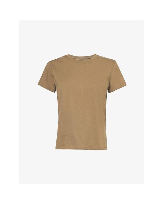 FRAME Natural Fitted Cotton-jersey T-shirt