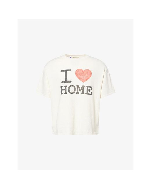 GALLERY DEPT. White Graphic-Print Short-Sleeve Cotton T-Shirt for men