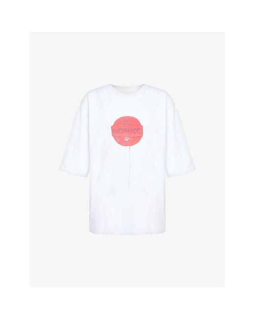 Fiorucci White Lollipop Graphic-print Cotton-jersey T-shirt