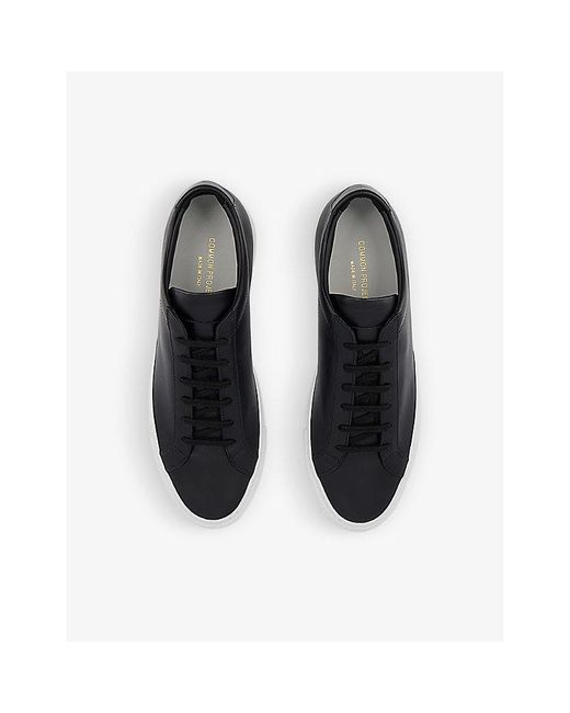 Common Projects Black Achilles Leather Low-Top Trainers for men