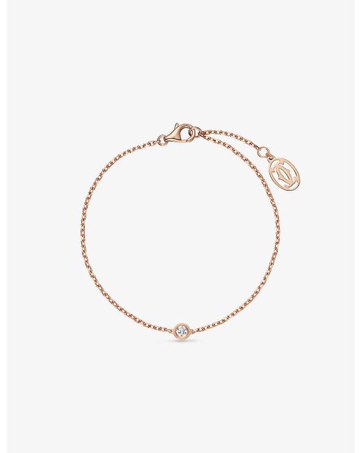Cartier White D'amour Extra-small 18ct Rose-gold And 0.04ct Diamond Bracelet