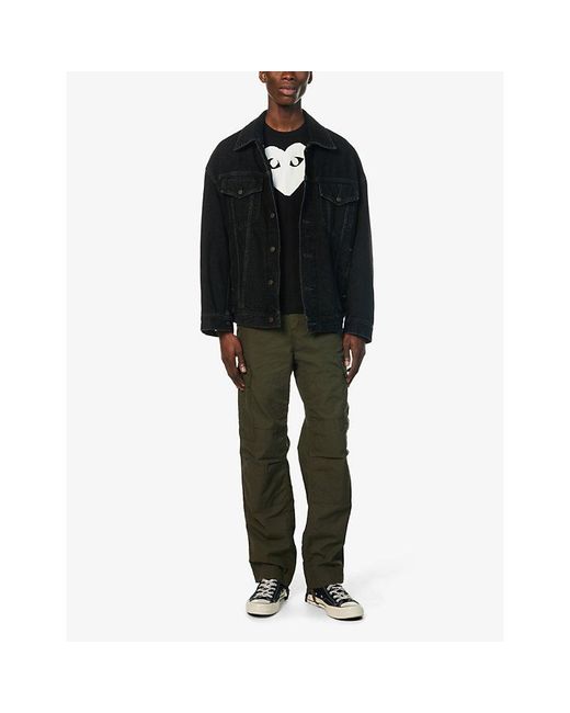 COMME DES GARÇONS PLAY Black Heart-Logo Cotton-Jersey T-Shirt for men