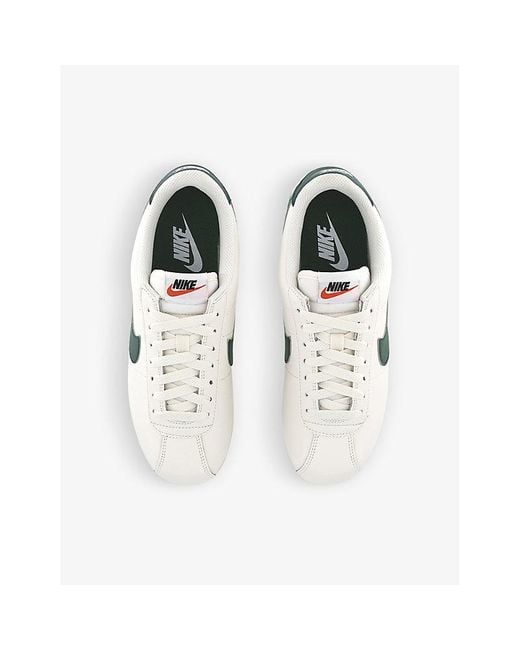 Nike Green Cortez Retro-branding Leather Low-top Trainers 9. for men