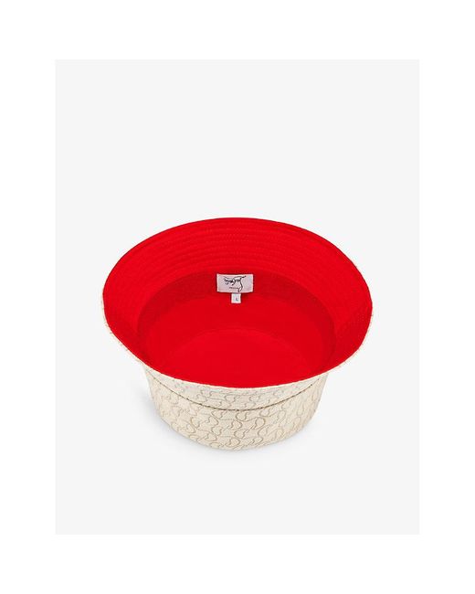 Christian Louboutin Natural Tural Bobino Logo-jacquard Cotton-blend Bucket Hat for men