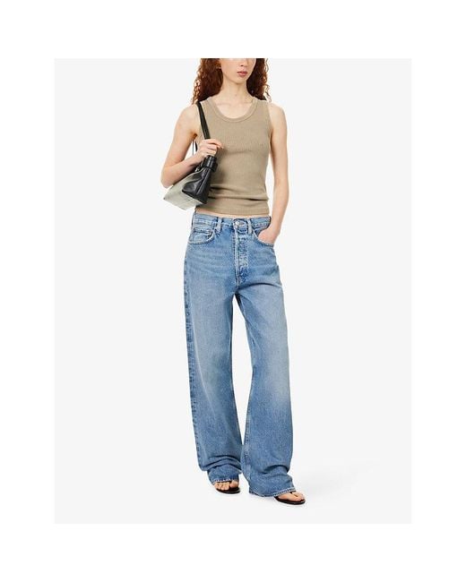 Agolde Blue Vintage Loose Straight-Leg Denim Jeans
