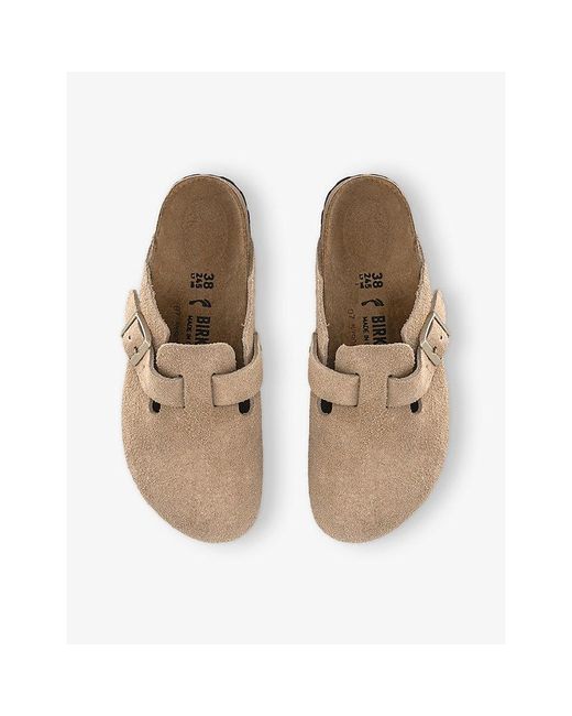Birkenstock Brown Boston Suede Clogs
