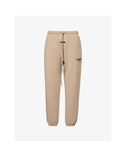 Fear Of God Natural Logo-Embroidered Fleece-Lined Cotton-Blend Jogging Bottoms for men
