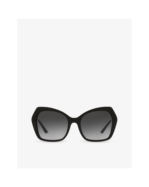 Dolce & Gabbana Black Dg4399 Butterfly-frame Acetate Sunglasses