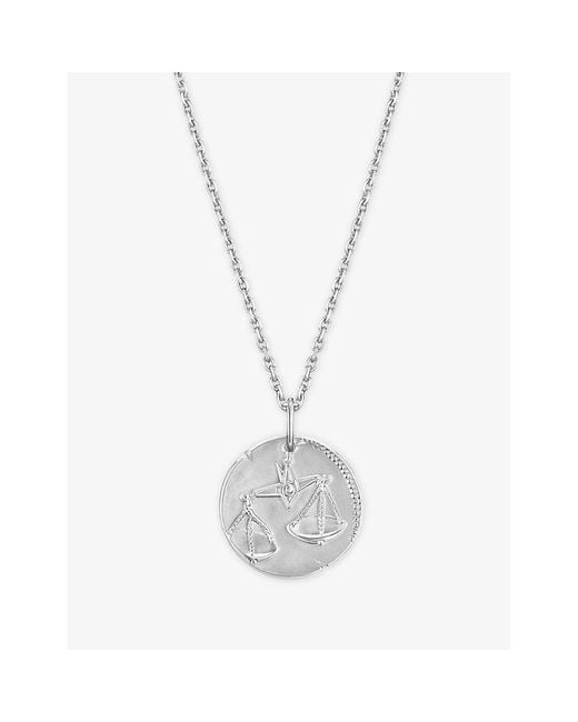 Van Cleef & Arpels White Zodiaque Medal Libra Rhodium-Plated 18Ct- Pendant
