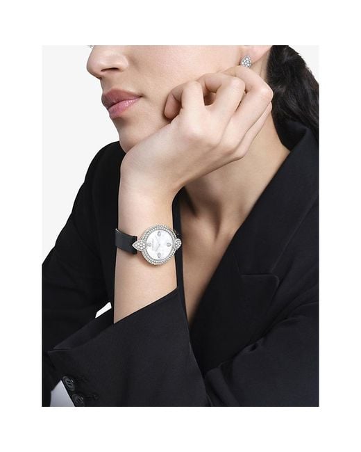 Boucheron White Wa015801 Serpent Bohème, 1.21Ct And Leather Diamond Quartz Watch
