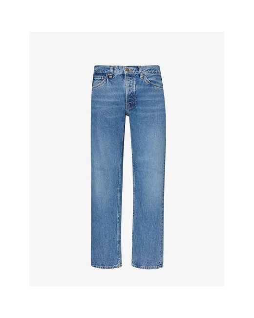 Nudie Jeans Blue Rad Rufus Regular-fit Straight-leg Jeans for men