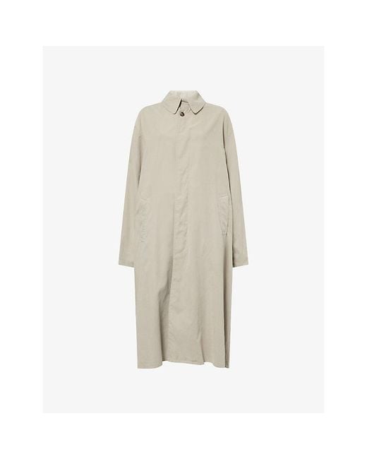 Maison Margiela Natural Straight-Cut Woven Trench Coat