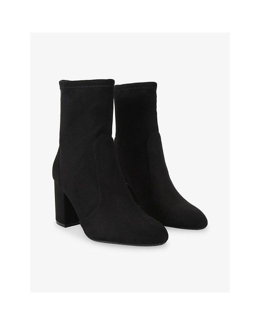 Carvela Kurt Geiger Black Vito Heeled Faux-Leather Ankle Boots
