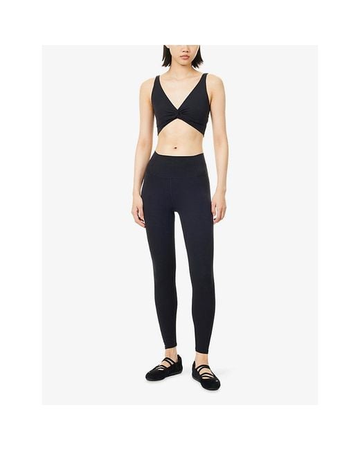 Fp Movement Blue Never Better Reversible Twist Crop Sports Bra