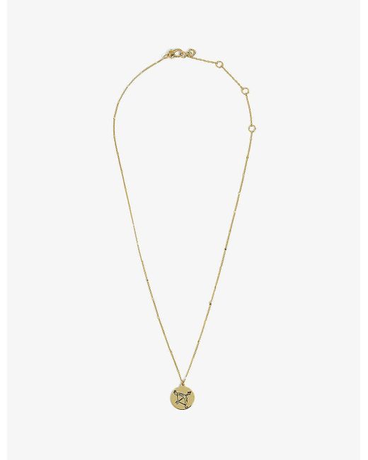 Kate Spade Metallic Sagittarius Gold-tone Brass And Cubic Zirconia Necklace