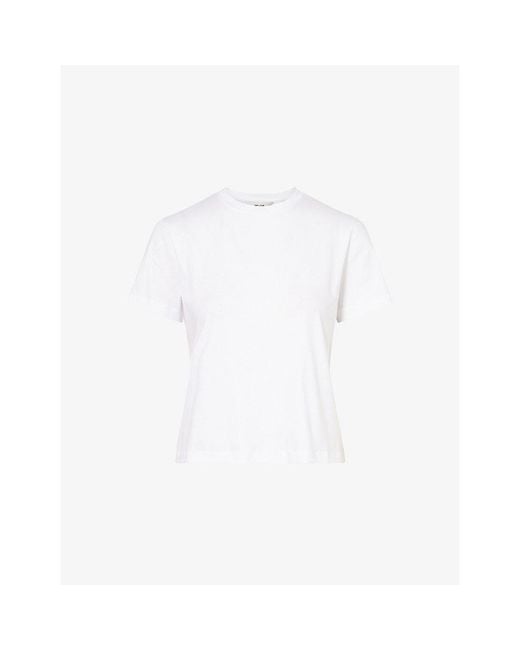 ME+EM White Round-Neck Relaxed-Fit Cotton T-Shirt