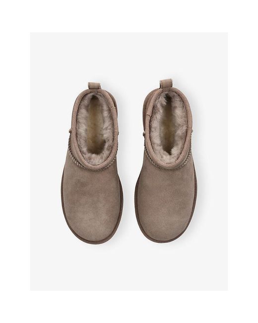 Ugg Brown Classic Ultra Mini Suede Boots