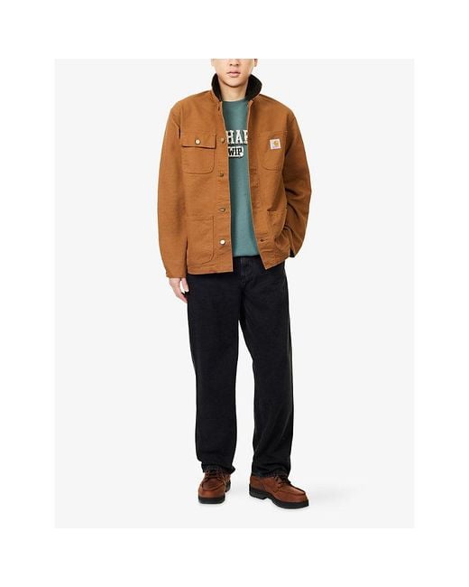 Carhartt Black Single Knee Straight-Leg Denim Trousers for men
