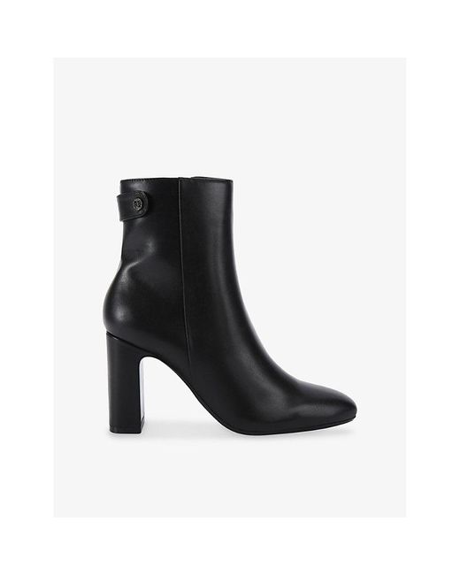 KG by Kurt Geiger Black Trix Faux-Leather Heeled Ankle Boots