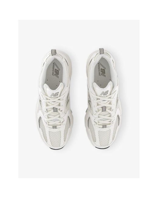 New Balance White Mr530 Leather And Mesh Low-Top Trainers