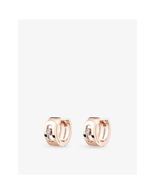 Messika Metallic Move Noa 18Ct And 0.30Ct Diamond Hoop Earrings