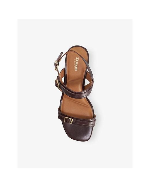 Dune Multicolor Jiving Leather Heeled Sandals
