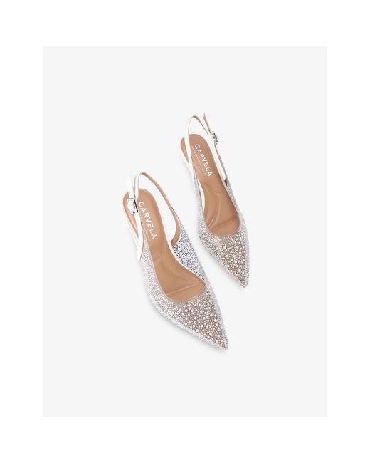 Carvela Kurt Geiger White Positano Vinyl Courts