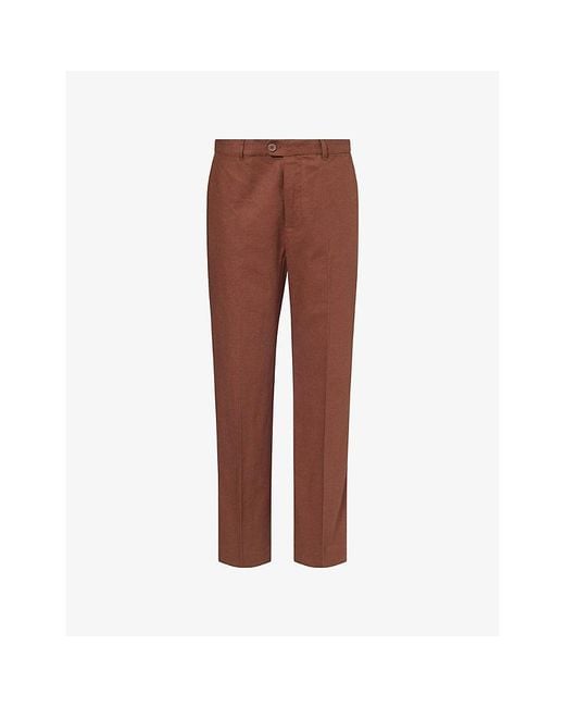 Percival Brown Tailored Linen Trousers for men