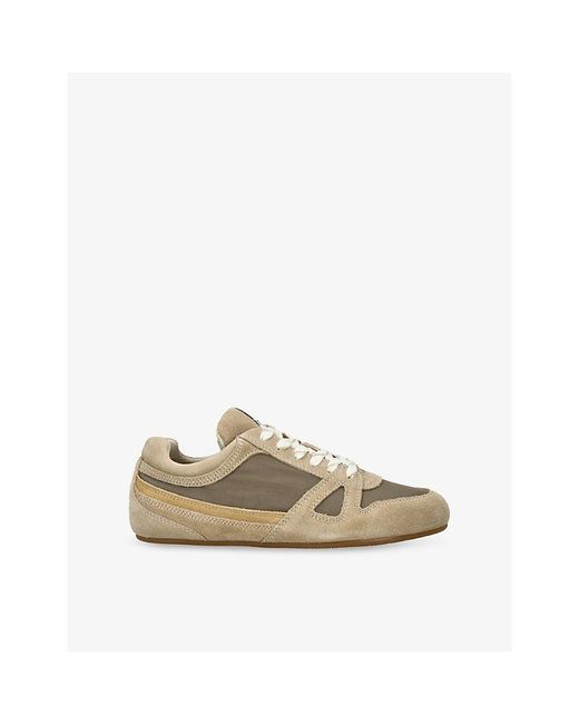 Isabel Marant Natural Senny Woven And Suede Trainers