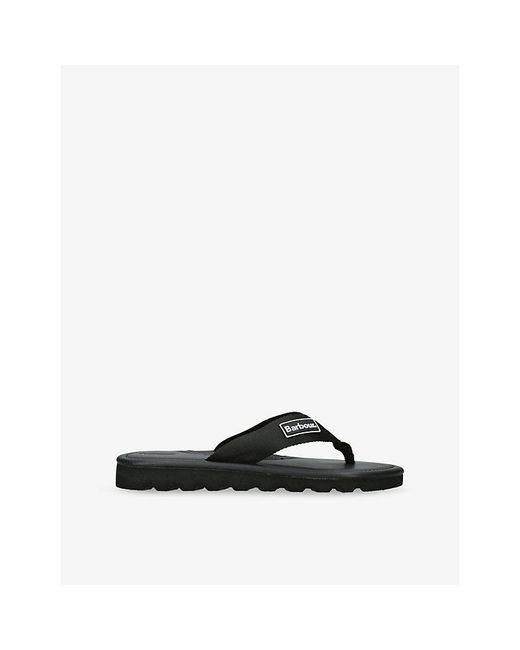 Barbour Black Harker Woven Sandals for men
