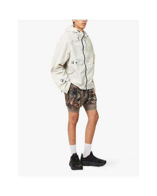 247 BY Represent Brown Contour 2-In-1 Nylon Run Shorts for men