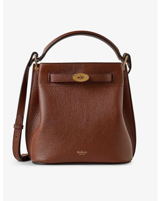 Mulberry Brown Islington Small Leather Bucket Bag