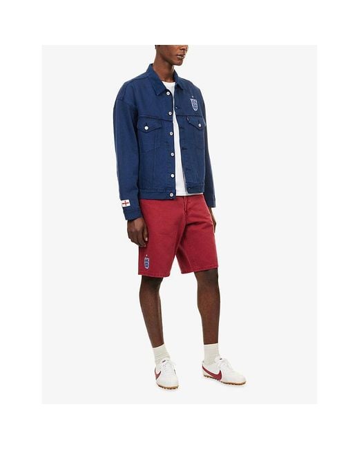 Levi's Blue Levi's X World Cup England Football Type Iii Denim Trucker Jacket for men