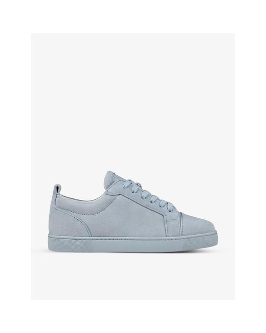 Christian Louboutin Louis Junior Orlato Suede Low-top Trainers in Blue for  Men | Lyst