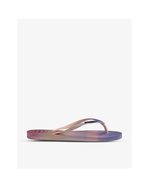 Havaianas Multicolor Slim Gradient-Print Rubber Flip-Flops