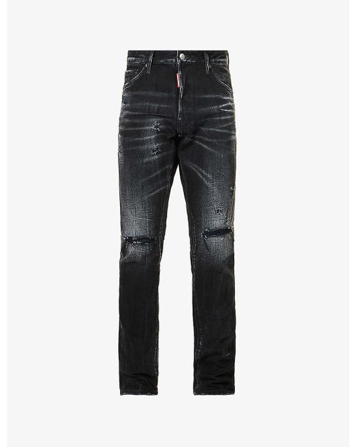 DSquared² Black Cool Guy Regular-fit Tapered-leg Denim Jeans for men