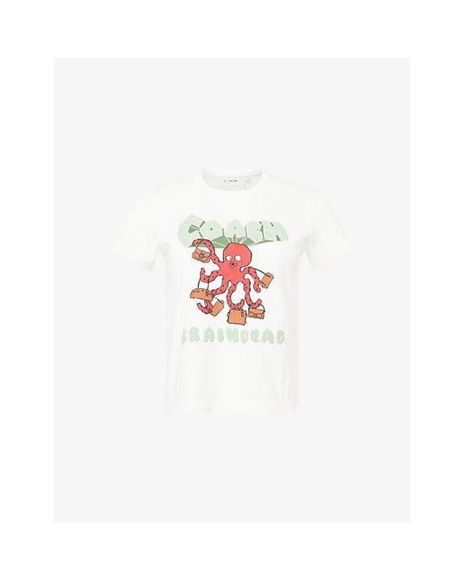COACH White X Brain Dead 90S Graphic-Print Cotton-Jersey T-Shirt