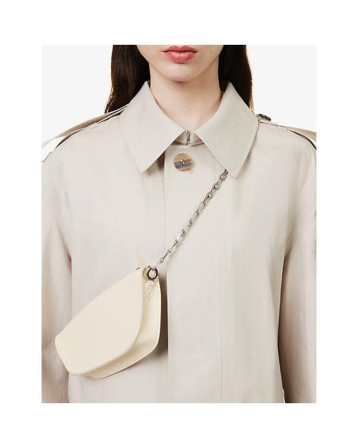 Burberry White Shield Micro Leather Cross-body Bag