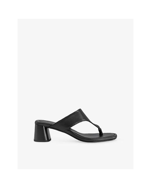 Vagabond Black Evie Heeled Leather Sandals