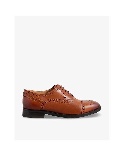 Ted Baker Brown Arniie Perforated Leather Oxford Brogues for men