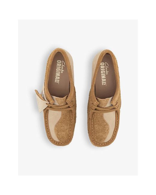 Clarks Natural Wallabee Logo-tag Suede Shoes