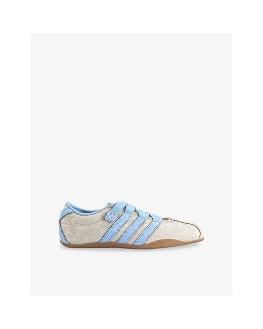 Adidas Blue Tokyo Mj X Liberty London Leather And Woven Trainers