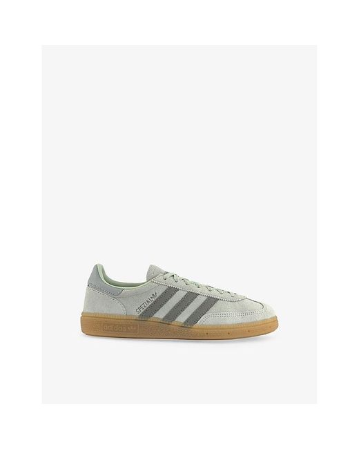 Adidas Green Handball Spezial Suede Low-Top Trainers