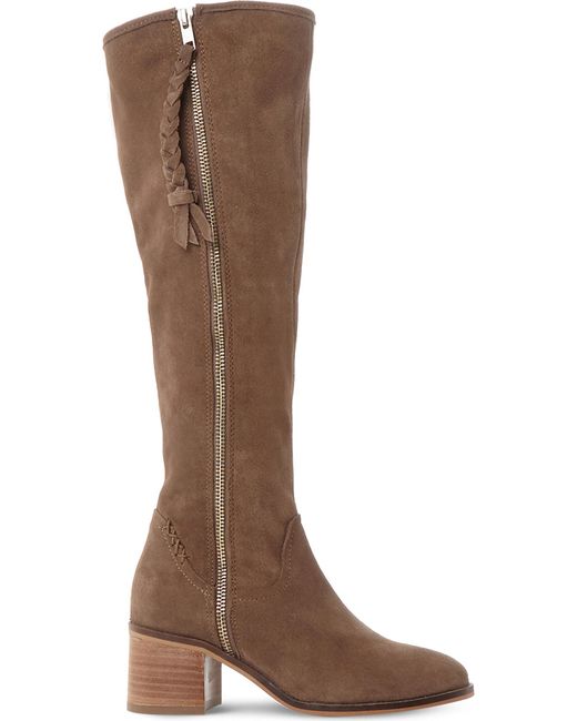 Steve Madden Lasso Suede Knee High Boots in Brown | Lyst