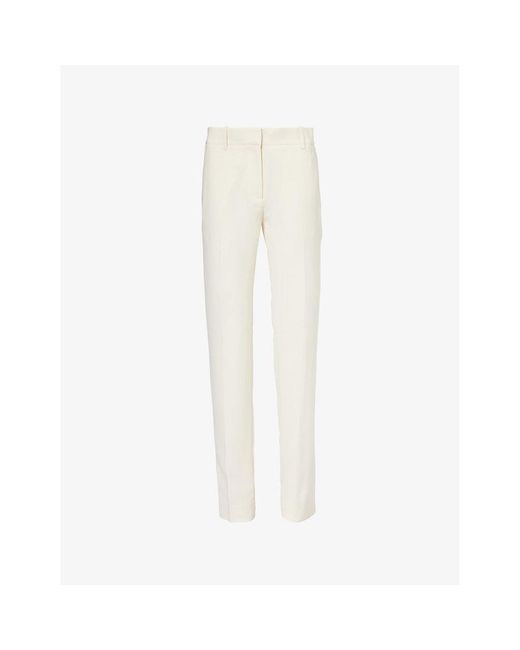 Totême  White Crepe Slim-Fit Woven Trousers